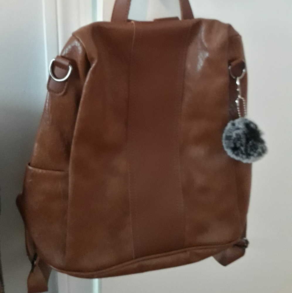 NWOT Anti theft Vegan Leather Backpack